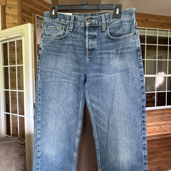 Hollister Jeans Men 30X34 Blue Distressed Worn Street School Casual Work Ranch - Picture 2 of 9